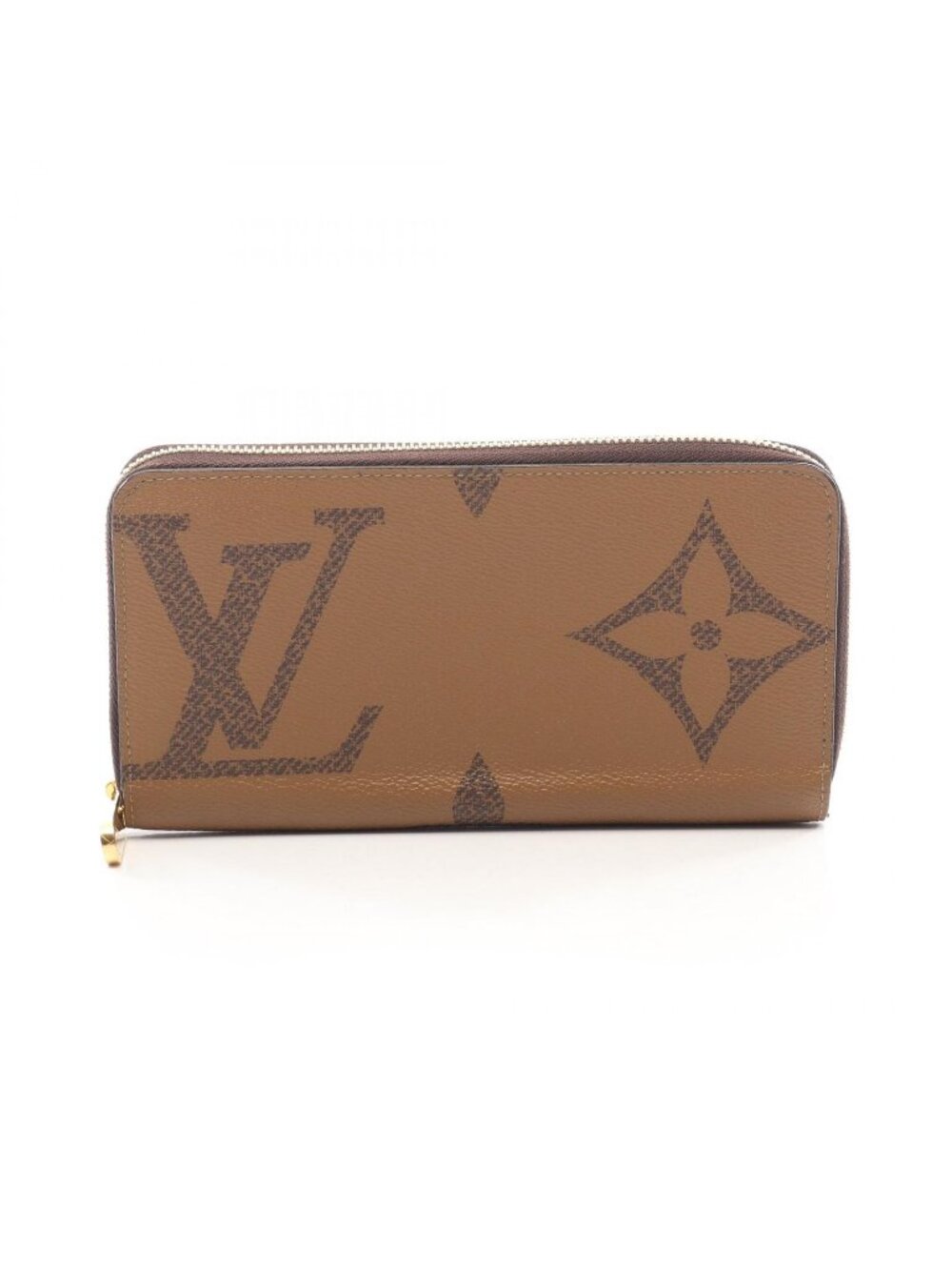 Louis Vuitton Round Wallet Zippy Monogram Giant Reverse Leather